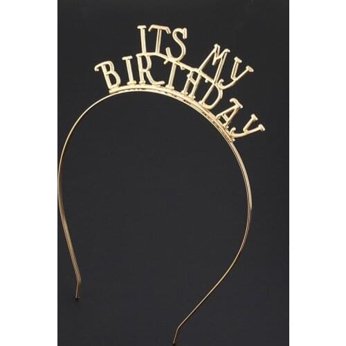 2020 New Style Alloy Letter Headband This Is My Birthday Headwear Festive Ladies Hair Accessories Birthday Headband Wholesale