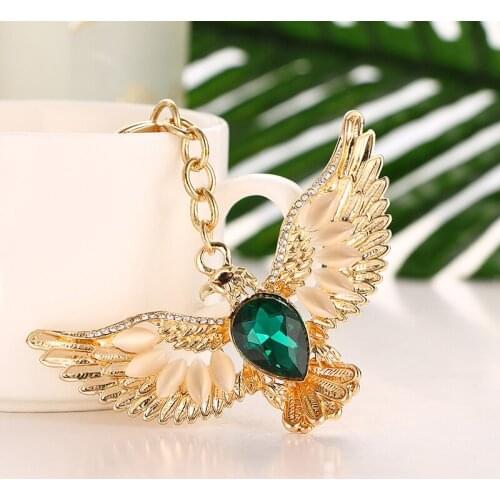 2020 Tinykenro new hot style fashion rhinestone majestic wings spread eagle handsome bag wallet keychain