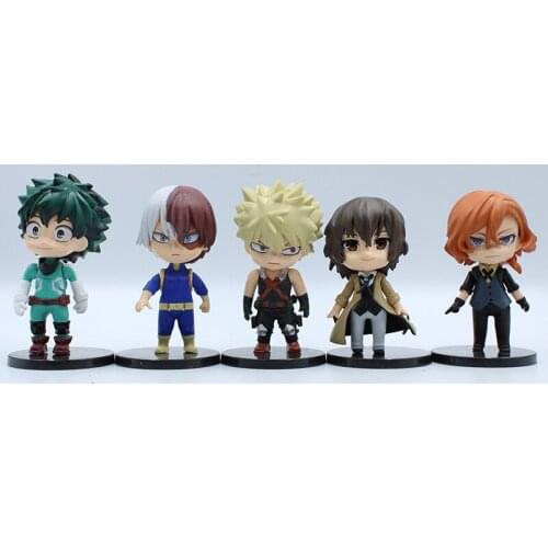5Pcs/Set Anime My Hero Academia Figure Bakugou Katsuki Figurine Todoroki Shouto Action Figure Midoriya Izuku PVC Model Toy