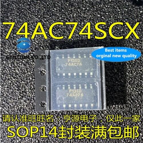 50Pcs 74AC74SCX SOP-14 74AC74 in stock 100% new and original