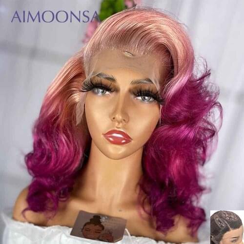 AIMOONSA Pink Wigs
