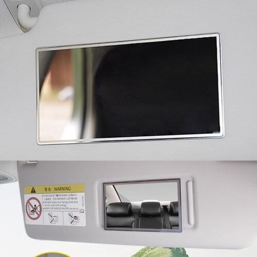 Car Sun Visor Shield Mirror Stainless Steel Highly Polished