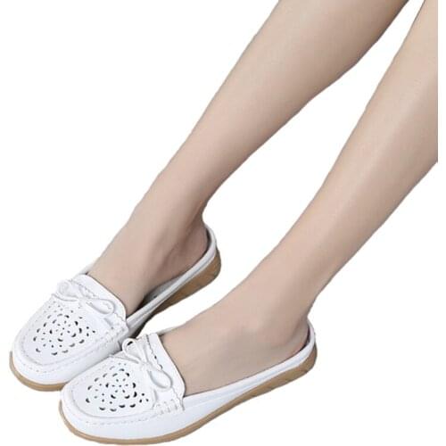 Baotou Slippers Female Fashion Soft Bottom Lazy Plus Size 43 Sandals Women Flat Pregnant Women Non-Slip Wild One Pedal Sandals