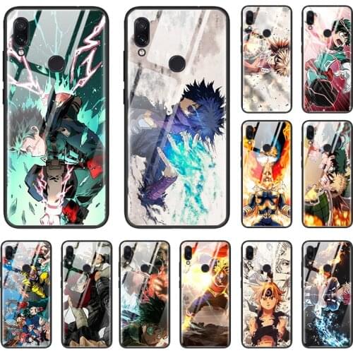 My Hero Academia Anime Case For Xiaomi Redmi Note 9S 8 8T 9 Pro Tempered Glass Phone Bag Mi 11 Poco X3 NFC 10 Lite 10T 9T Coque