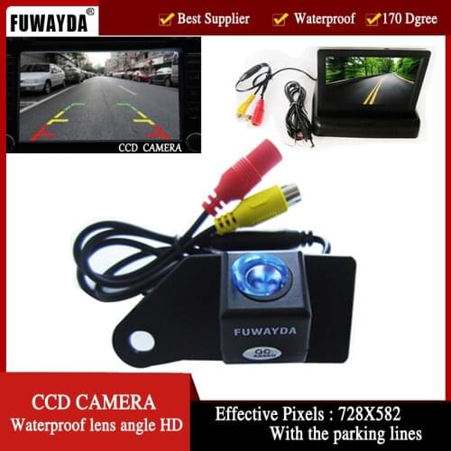 FUWAYDA Color Car Rear View Camera for Mitsubishi ASX RVR/Outlander Sport,with 4.3 Inch foldable LCD TFT Monitor