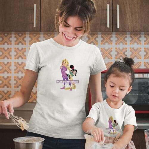 Disney Baby Girl Boy Women Men Adult Unisex Color T-shirts Family Look Outfits Outdoor Fashion Short Sleeve Comfortable Tee Cute