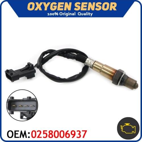 Air Fuel Ratio Lambda O2 Oxygen Sensor 0258006937 For CHERY A1 A3 A5 EASTAR CROSS QIYUN TIGGO QQ6 Fulwin CHANA BENBEN BYD F3 F3R