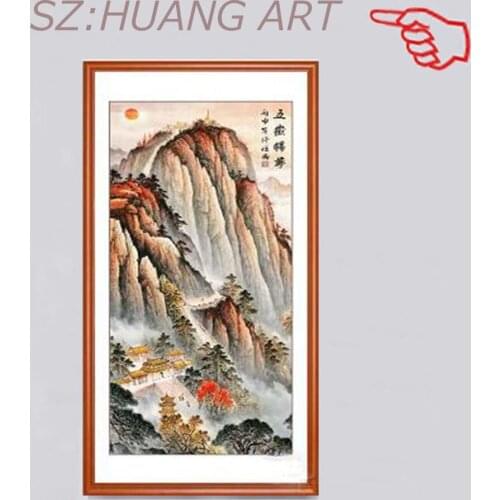 Porch decorative painting vertical version corridor corridor landscape painting feng shui fortune entrance hall living room hang