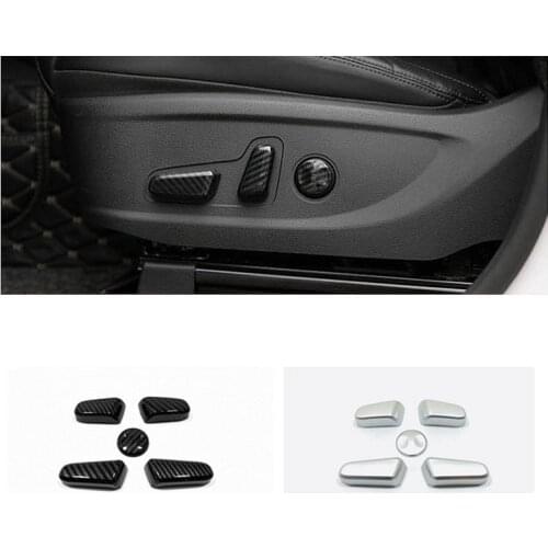 For Hyundai Palisade 2019 2020 2021 Carbon Fiber Pattern Seat Adjustment Button Panel Trim ABS Matte Silver Interior Accessory