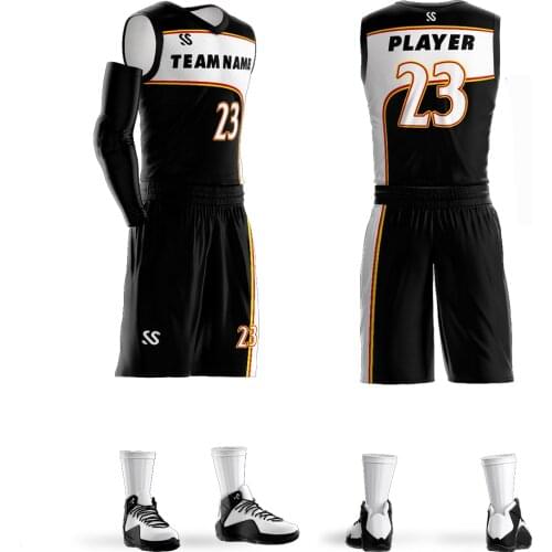 Custom Sublimation Printing Mens Youth Basketball Clothes Sets kids Basketball Jersey Shorts Running Training Suit