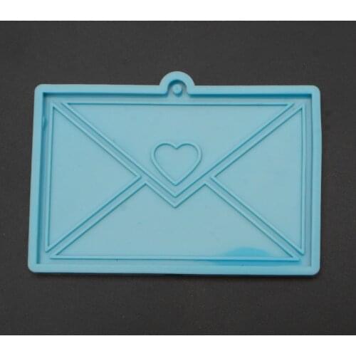 Handmade Envelope Resin Pendant Silicone Mold DIY Heart Envelope Resin Casting Mold Keychain Resin Jewelry Making Tools
