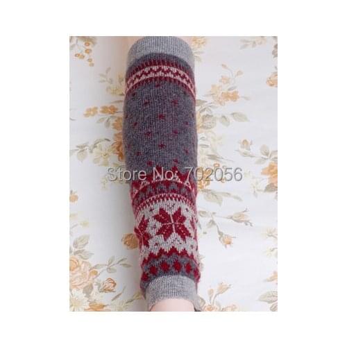 Korea trend Warm wool arcylic Knitted Leg Warmers Crochet Gaiters Boot Cuffs Boot Covers #3645