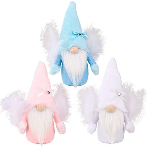 Gnome Santa Christmas Faceless Doll With Feather Faceless Doll Rudolph Doll Decoration Home Decoration Doll Christmas Present