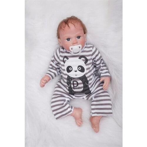 22"55 cm Newborn reborn baby Doll Soft Silicone Vinyl infant Dolls Reborn Babies Cute toddlers kids presents play house doll