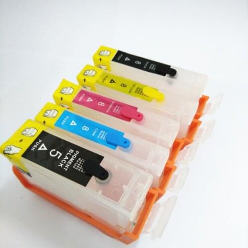 Vilaxh refillable pgi-5 cli-8 ink cartridge for canon Pixma MP500 MP530 MP600 MP610 iP4200 iP4300 iP4500 iP5200 with chip