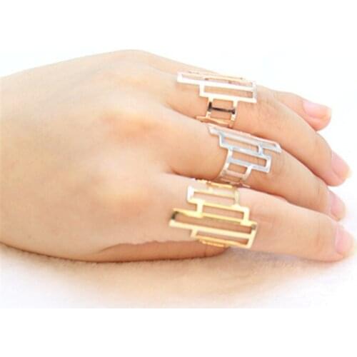 Fashion strip combination rings copper die casting thin rings -color rings for women