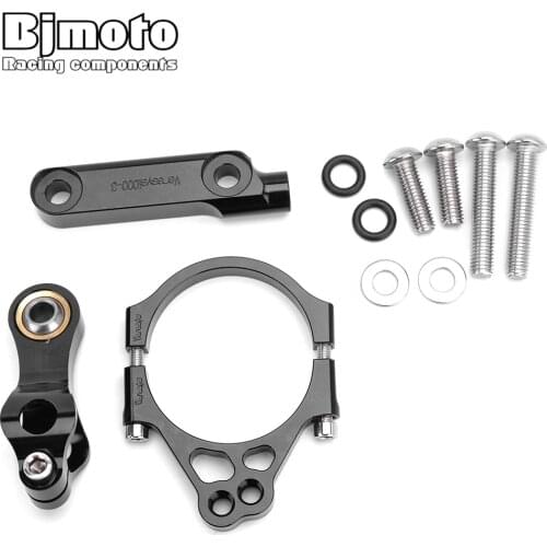 BJMOTO CNC Motorcycle Adjustable Steering Stabilize Damper Bracket Mount kit For KAWASAKI VERSYS 1000 12-16 Moto Steer Support