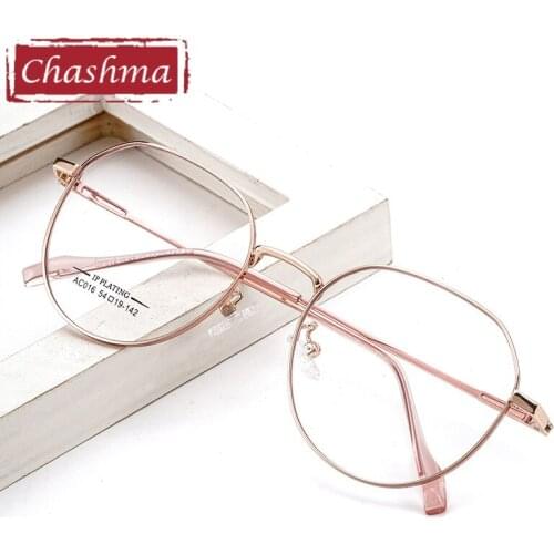 Chashma Women Retro Eyewear Round Men Prescription Optical Frame Fashion Trend Glasses Teens