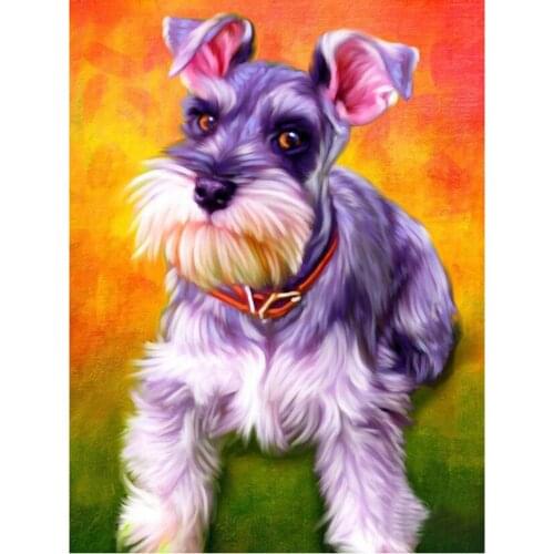 Animal Dog DIY Embroidery 11CT Cross Stitch Kits Craft Needlework Set Printed Canvas Cotton Thread Wholesale For Living Room