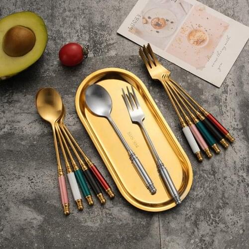 1pc 304 Cutlery Set Stainless Steel Tea Spoon Knives Forks Spoons Cutlery Kitchen Tool Tableware For Dinnerware Home Accessories