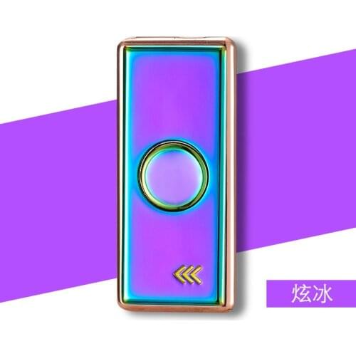 Inflatable Fingertip Gyro Lighter Metal Windproof Lighter with LED Light Smoking Accessories for Weed Cool for Friend Men Gift