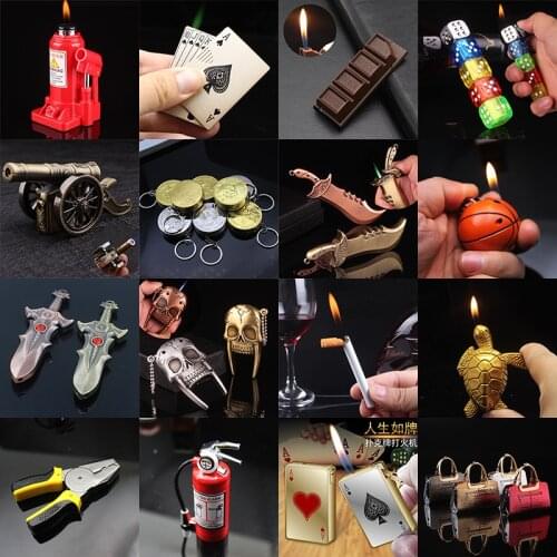 Unusual Creative Jet Torch Lighter Straight Flame Windproof Pocket Gift Cigarette Accessories Lighter Gadgets For Man Portable