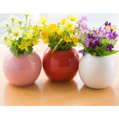 Nordic Modern Home Handicraft Wedding Household Adornment Ornament Wedding Gift Ball Flower Pot In Vase Simulation