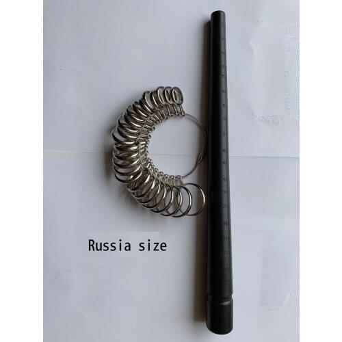 Russia Ring Size Mandrel Stick Finger Gauge Ring Sizer Measuring Jewelry Tool Russian ring scale