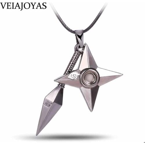 6Styles N ARUTO Choker Necklaces Classic Akatsuki Uchiha Weapon Alloy Pendant Necklace Men Women Gifts Anime Jewelry Accessories