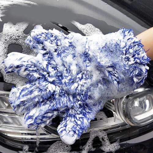 Premium Car Cleaning Glove High Density Microfiber Car Wash Cleaner Mitt Maximum Absorbancy Plush Glove Car Care 30x27.5cm