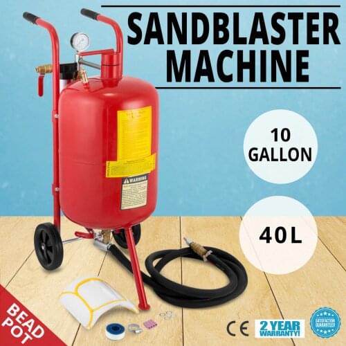 Morffa 40L Mobile Sandblaster with Accessories 3m Professional Portable Sandblaster 40L Sandblaster Tube