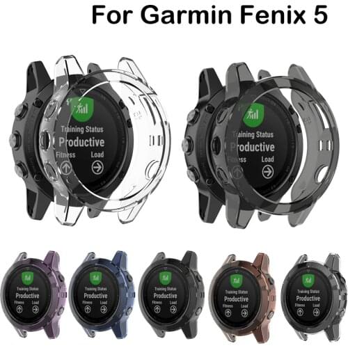 Transparent TPU Shell for Garmin Fenix 5X 5S 5 PRO Protector Soft TPU Protect Shell Slim Watch Protective Case Cover Watchband