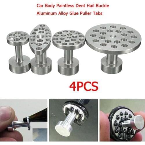 4pcs Car Body Paintless Dent Hail Buckle Aluminum Alloy Glue Puller Tabs Remover Automobile Repair Paint Dent Repair Tool Set#38