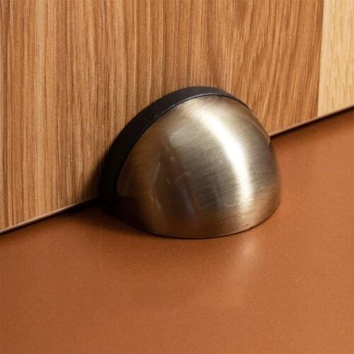 Stainless Steel Rubber Magnetic Door Stopper Non Punching Sticker Hidden Door Holders Floor Mounted Nail-free Door Stops