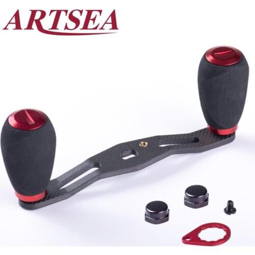 ARTSEA 1K Carbon Fiber Fishing Reel Handle EVA Knob Refit for Baitcasting reel DIY Fish Accessories Lure Tool