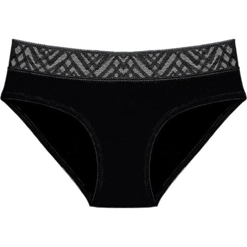 Sexy Period Pants Black Color Menstrual Panties Four Layers Leakproof Thong Top Physiological Underwear Dropshipping