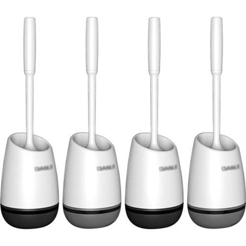 Toilet brush leak proof with base environmentally friendly material free perforation wall hanging long handle soft brush