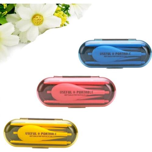 Folding 3 in 1 Cutlery Portable Environmental Fork Spoon Chopsticks Travel Camping Cutlery Tools Tableware Travel Kit Hot 1075D