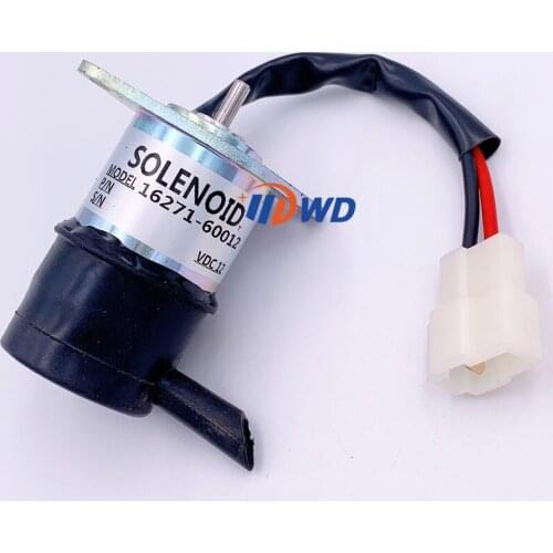 Stop Solenoid 16271-60012 052600-4151 052600-4150 for Kubota Compact Tractor BX2200D Excavator KX41-2 KX61-2