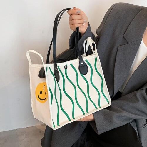 High Capacity Stripe Handbags and Purses for Women 2021 Fashion Trends Brand Shopping Shoulder Bag Female Simple Travel Tote Bag