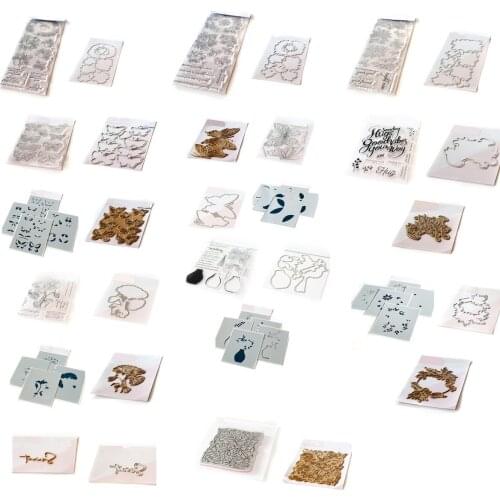 Small Butterfly Flower Cutting Dies Stamps Stencil Hot foil Scrapbook Diary Decoration Stencil Embossing Template DIY Handmade