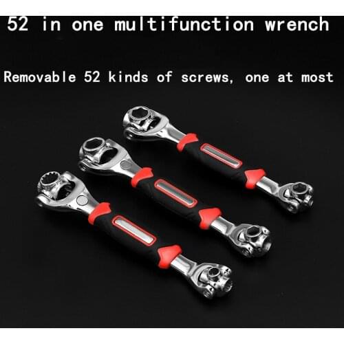Universal wrench 52 in one multi-function socket wrench set 8 in 1 in 1 multi-purpose 360 degree