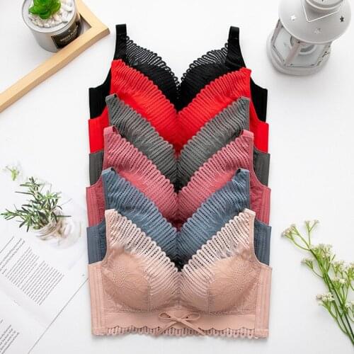 Maidy 2020 Winter New Fashion Female Underwear Push Up 3/4 Cup Wire Free Bra For Women Sexy Lingerie Bralette 34A-40B