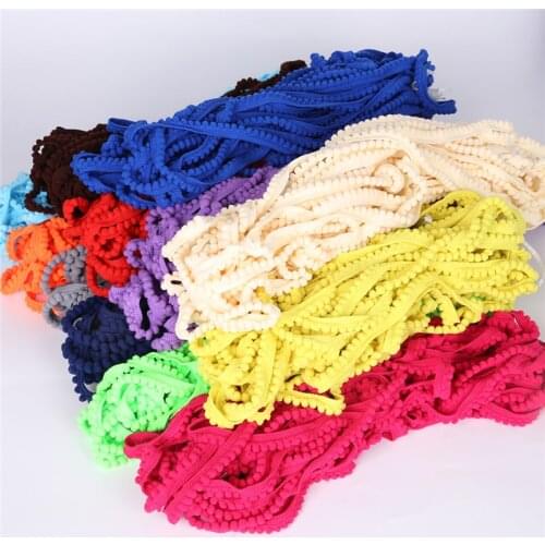 5 Yards Pom Pom Trim Ball 10 mm MINI Pearl Pompom Fringe Ribbon Sewing Lace Kintted Fabric Handmade Craft Accessories