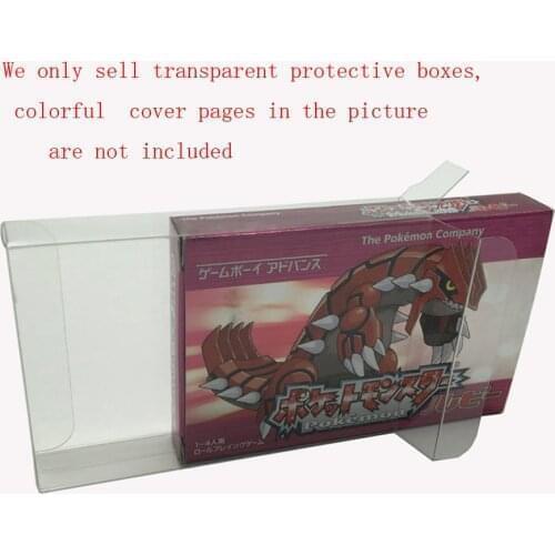 10pcs Clear transparent box For GBA Japan version JP game card color box PET Protector collection storage protective box