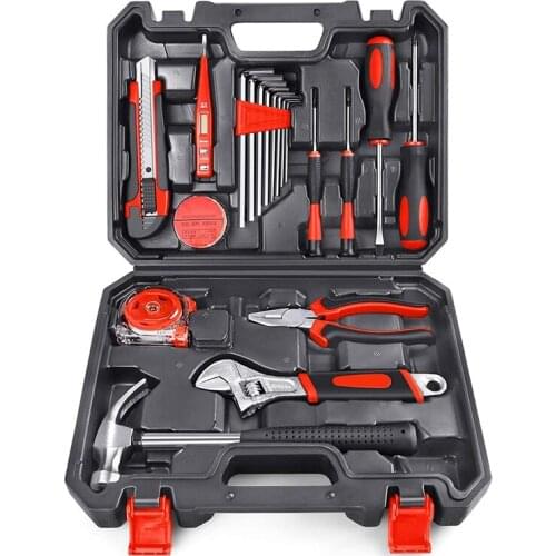 20Pcs Home Household Tool Kit College General Hand Tool Repair Set With Portable Toolbox For Home Maintenance
