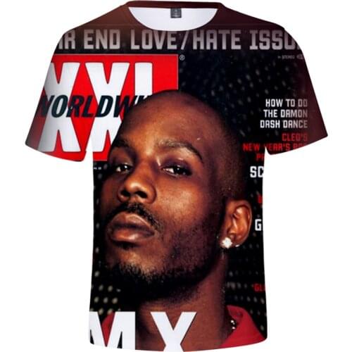 2021 R.I.P Rapper DMX 3D Print T-Shirt Men/Women Short Sleeve T Shirt Female Harajuku Streetwear Hiphop Summer 3D Tee Tops