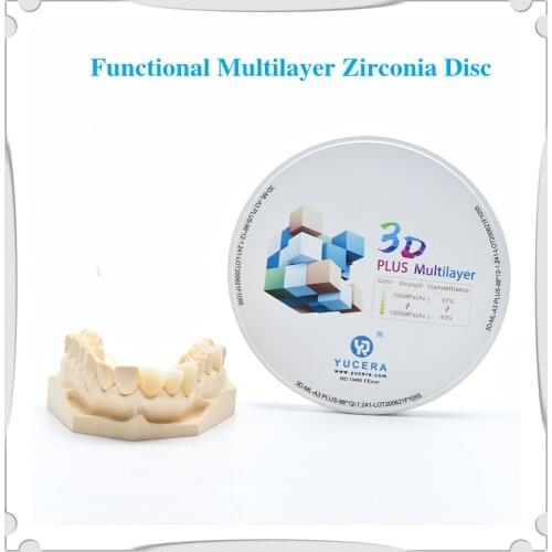 3D плюс многослойные циркониевые заготовки стоматологические циркониевые блоки