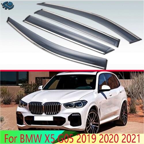 For BMW X5 G05 2019 2020 2021 Car Accessories Plastic Exterior Visor Vent Shades Window Sun Rain Guard Deflector 4pcs