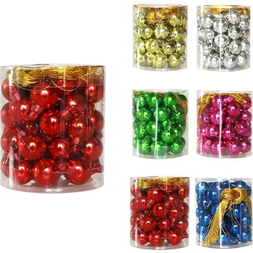 40pcs 1.5cm Christmas Ball Pendant Supply Christmas Decoration for Home New Year 2022 Gifts Navidad 2021 Natal Xmas Tree Decor